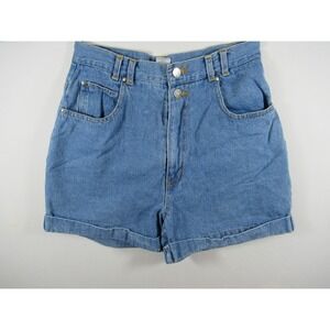 Vintage 90s Y2K High Rise Shorts Junior Size 9/10 Cuffed Cotton Highway Denim